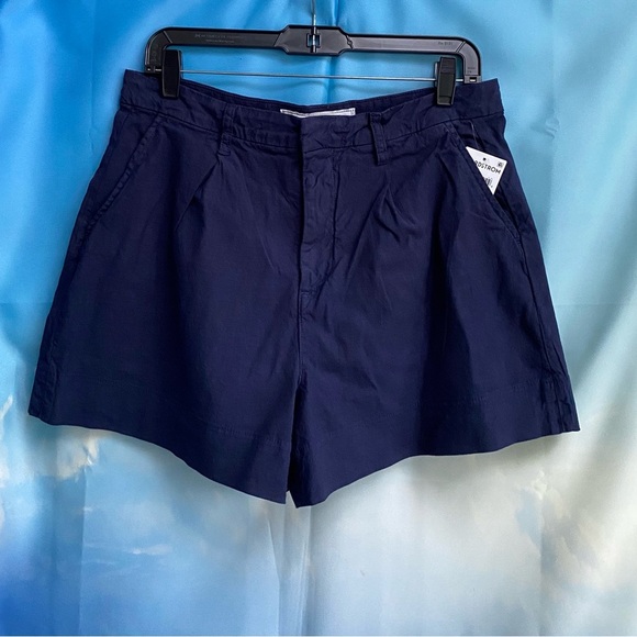 Frank & Eileen WATERFORD Walking Short ITALIAN PERFORMANCE LINEN size: 10 Navy - Picture 4 of 16